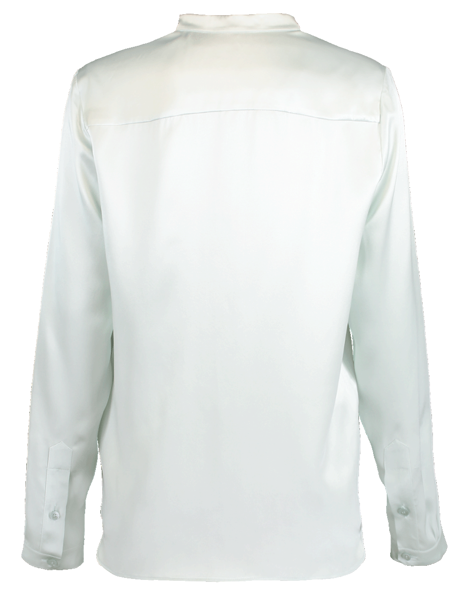 STELLA MCCARTNEY-Silk Satin Henley Top-