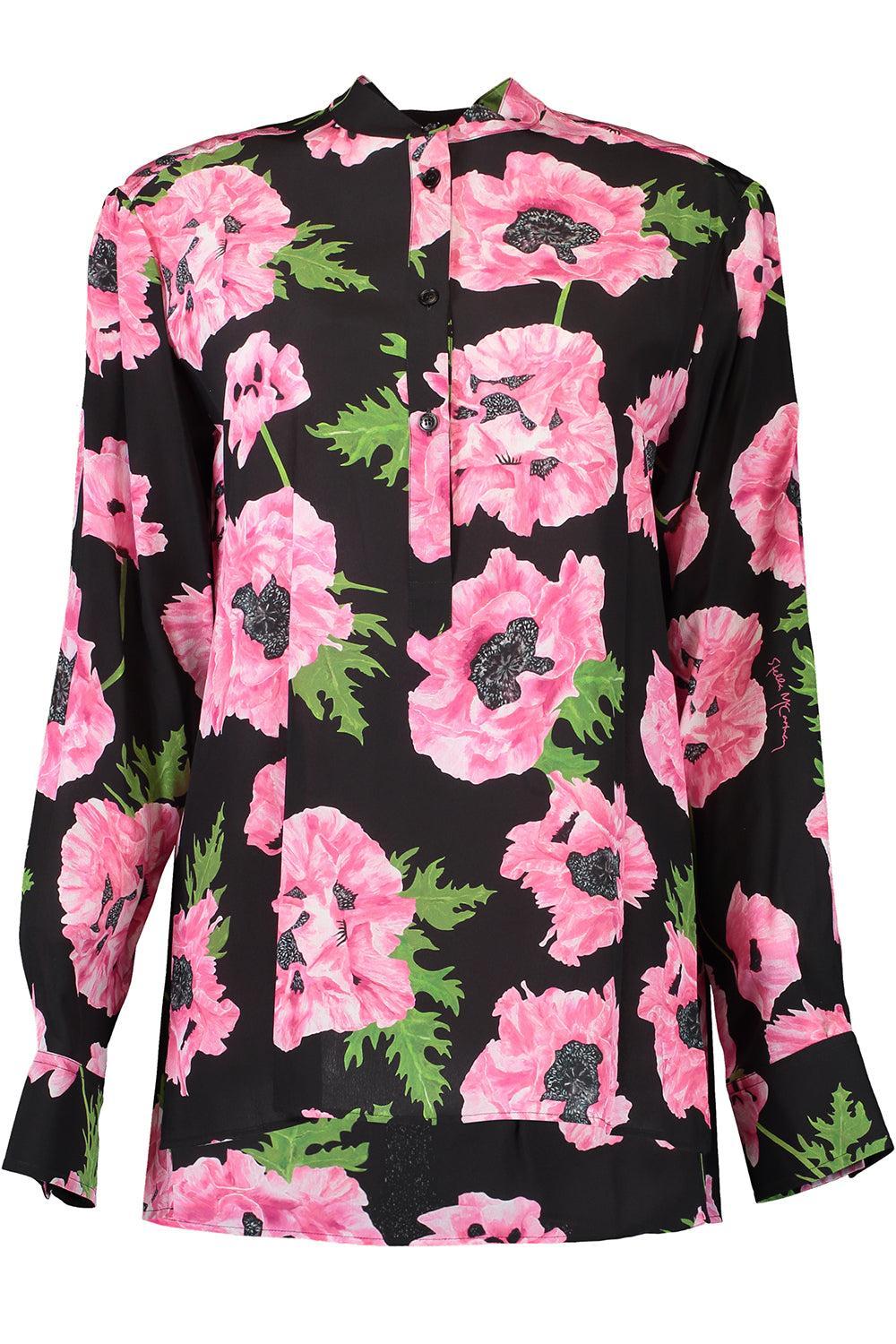 Iconic Poppy Print Shirt-PINK/BLK-38-CLOTHINGTOPBLOUSE-STELLA MCCARTNEY