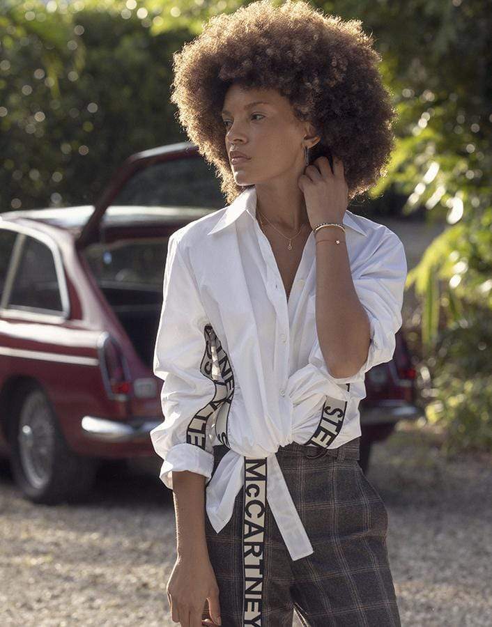 STELLA MCCARTNEY-Elora Logo Button Down Shirt-