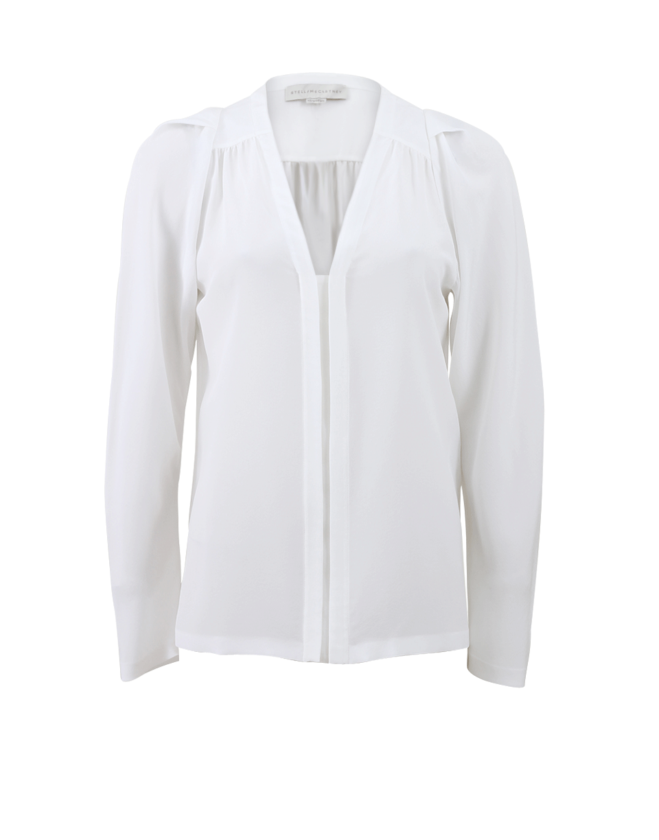 STELLA MCCARTNEY-Gathered Shoulder Blouse-