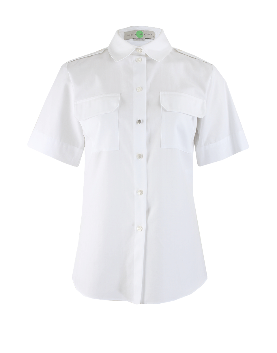 STELLA MCCARTNEY-Short Sleeve Maida Shirt with Pocket-