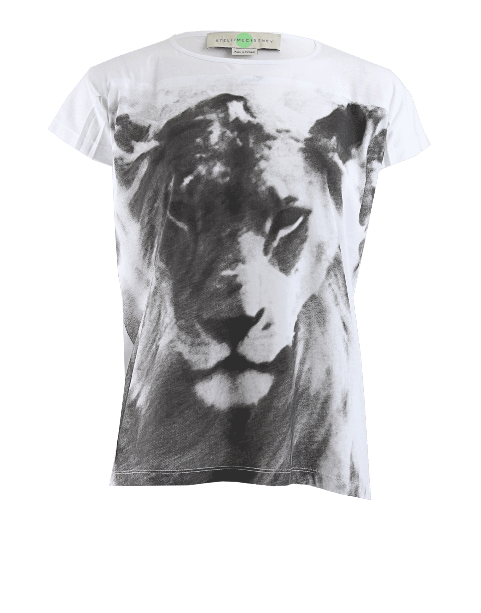 STELLA MCCARTNEY-Short Sleeve Boxy Lion Front Tee-