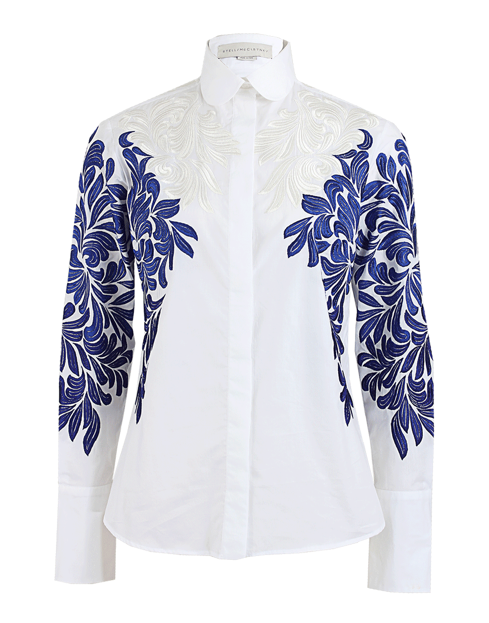STELLA MCCARTNEY-Embroidered Hidden Button Blouse-