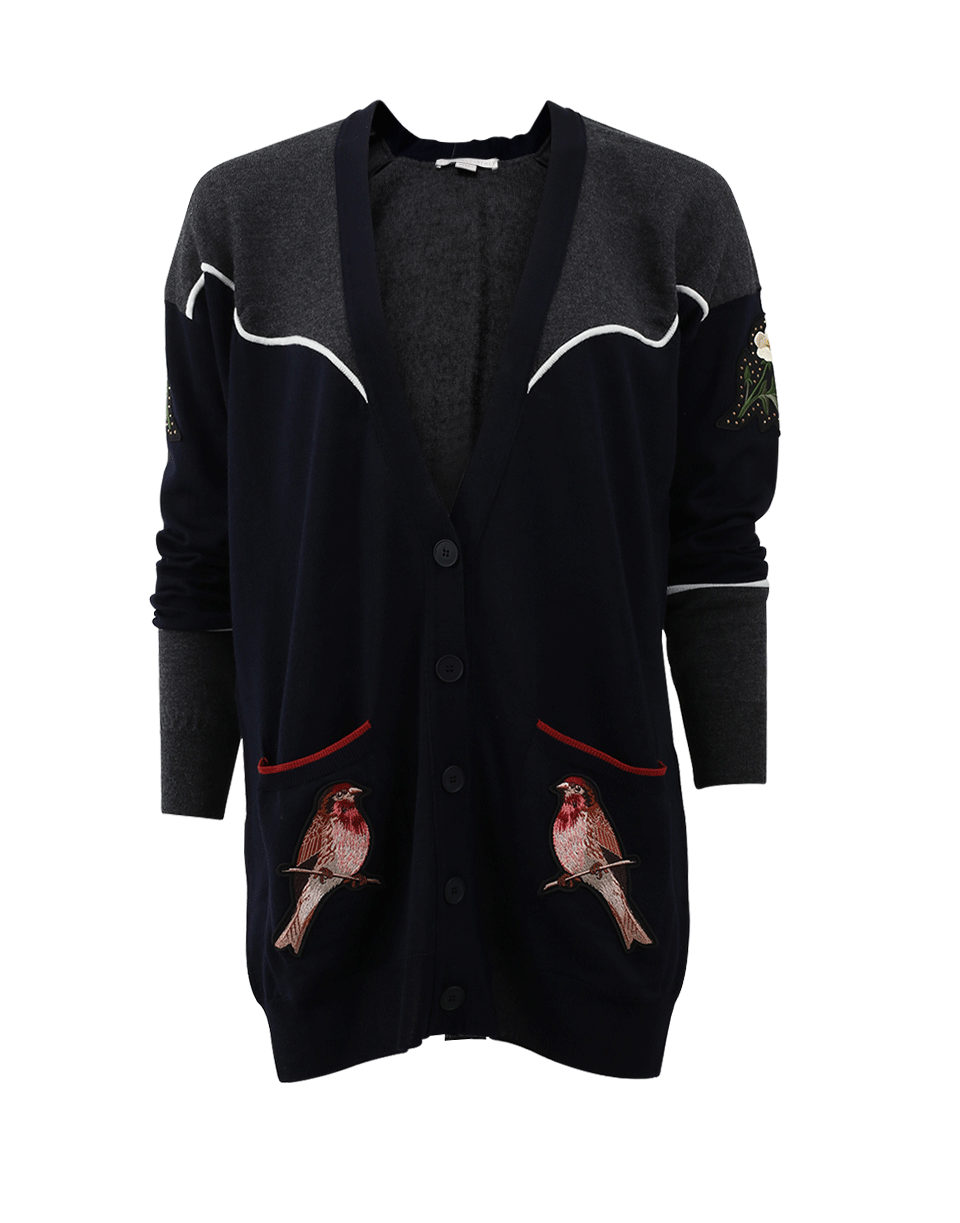 STELLA MCCARTNEY-Bird Embroidered Cardigan-