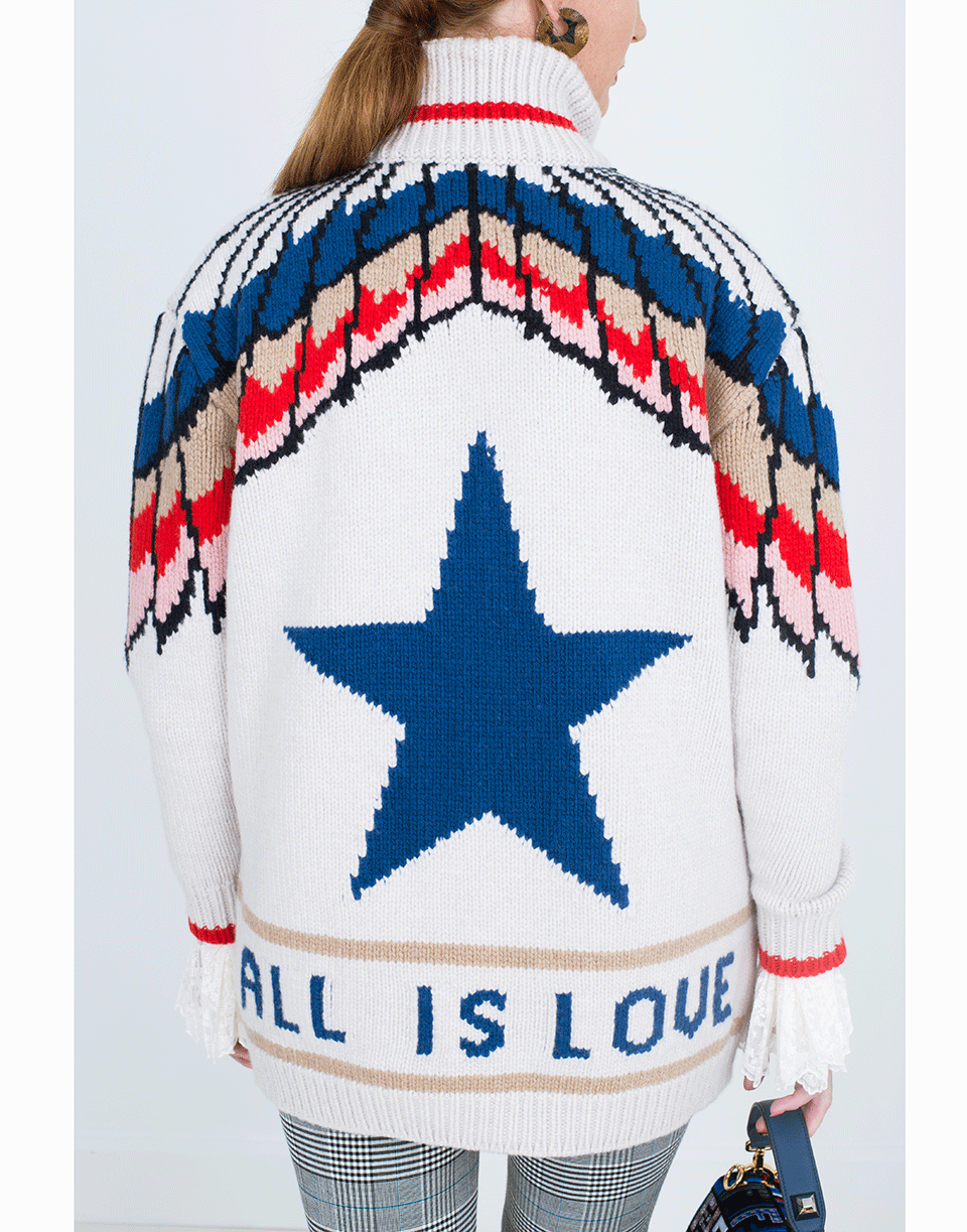 STELLA MCCARTNEY-Intarsia Chunky Cardigan-