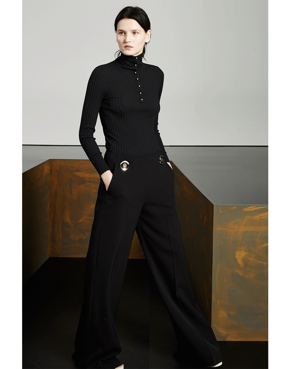 STELLA MCCARTNEY-Reversible Drape Side Ribbed Turtleneck-