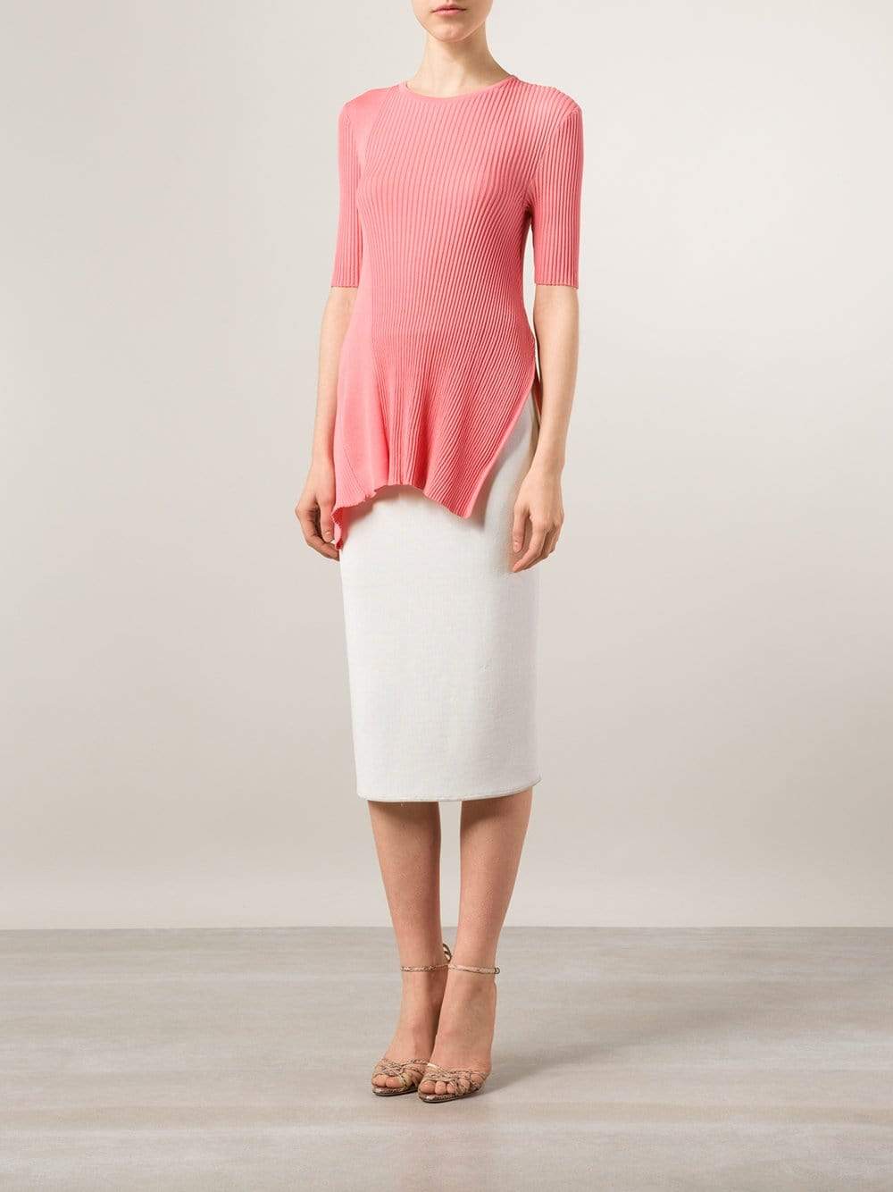 STELLA MCCARTNEY-Asymmetrical Ribbed Top-