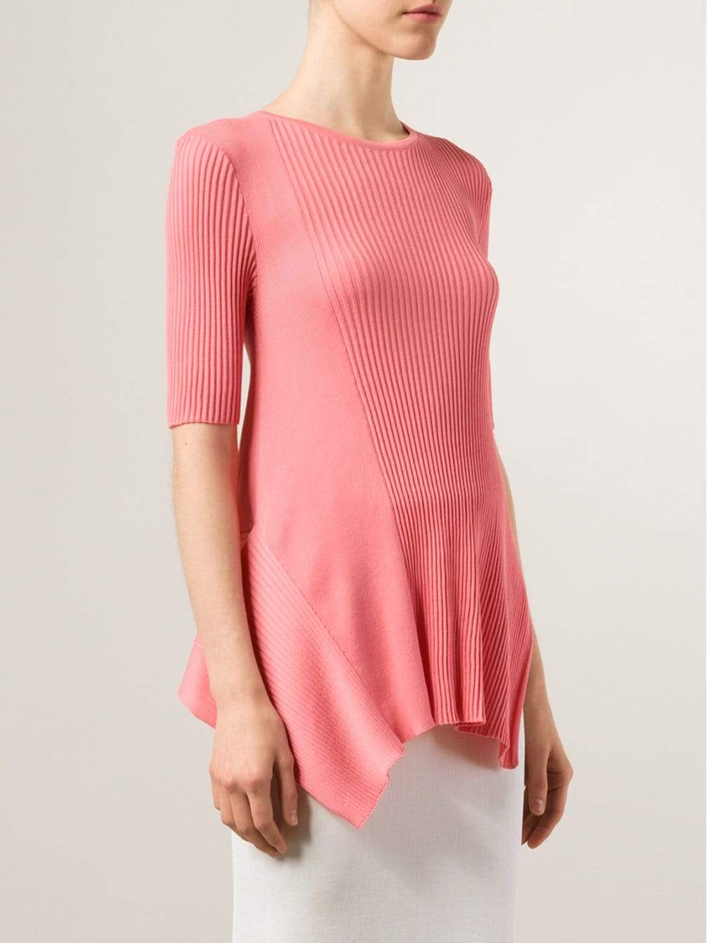STELLA MCCARTNEY-Asymmetrical Ribbed Top-
