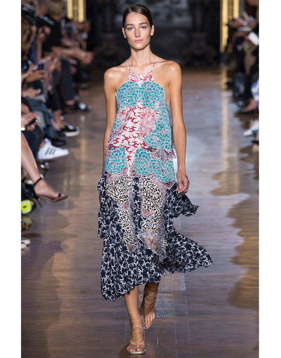 STELLA MCCARTNEY-Embroidered Lace Top-CAMELIA