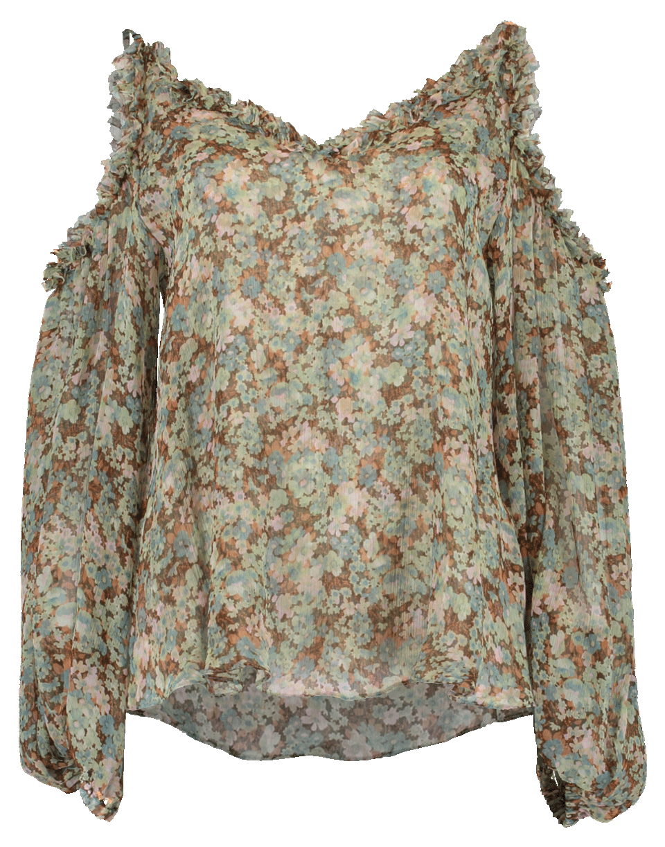STELLA MCCARTNEY-Cold Shoulder Floral Kiara Top-MEADOW
