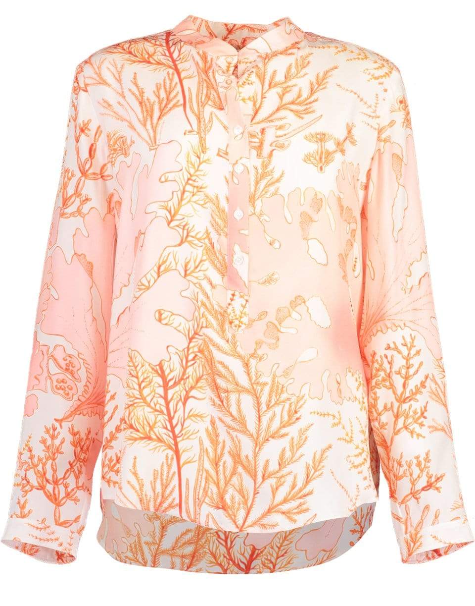 STELLA MCCARTNEY-Long Sleeve Coral Print Eva Shirt-