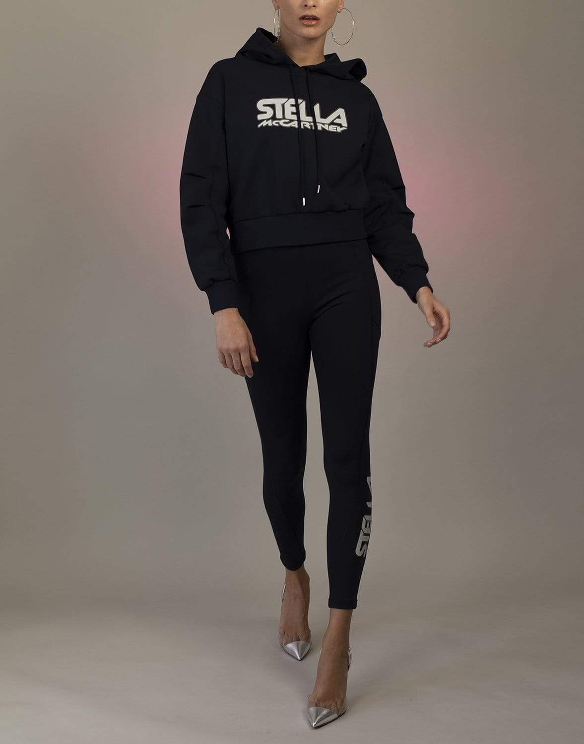STELLA MCCARTNEY-Navy Scuba Logo Print Hoodie-