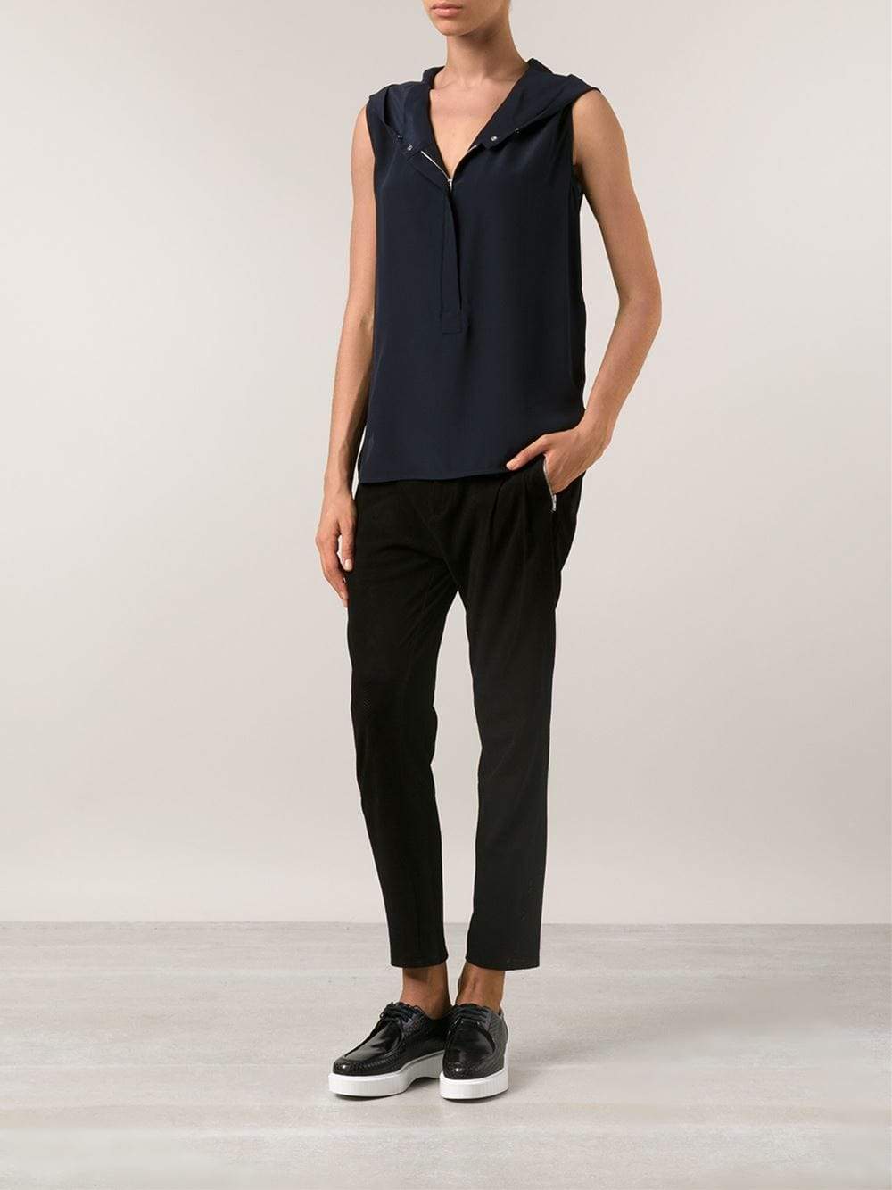 STELLA MCCARTNEY-Sleeveless Hooded Top-