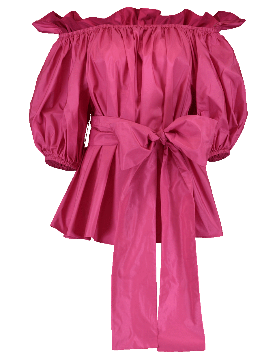 STELLA MCCARTNEY-Taffeta Off Shoulder Top-PINK
