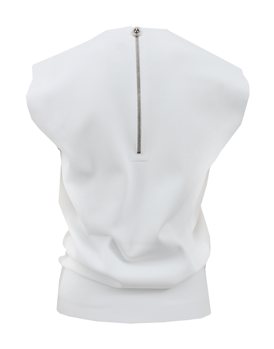 STELLA MCCARTNEY-Sleeveless Crewneck Back Zip Top-
