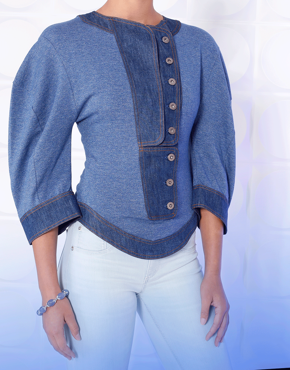 STELLA MCCARTNEY-Denim Button Front Jumper-