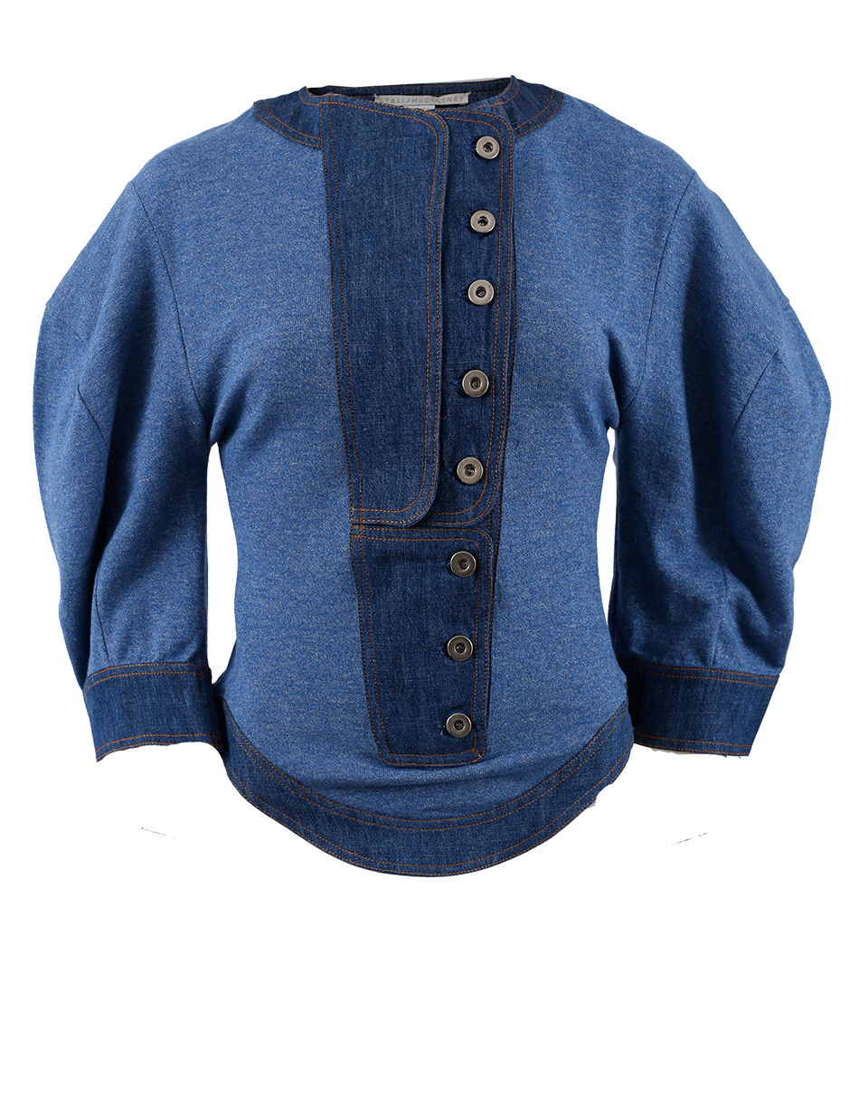 STELLA MCCARTNEY-Denim Button Front Jumper-