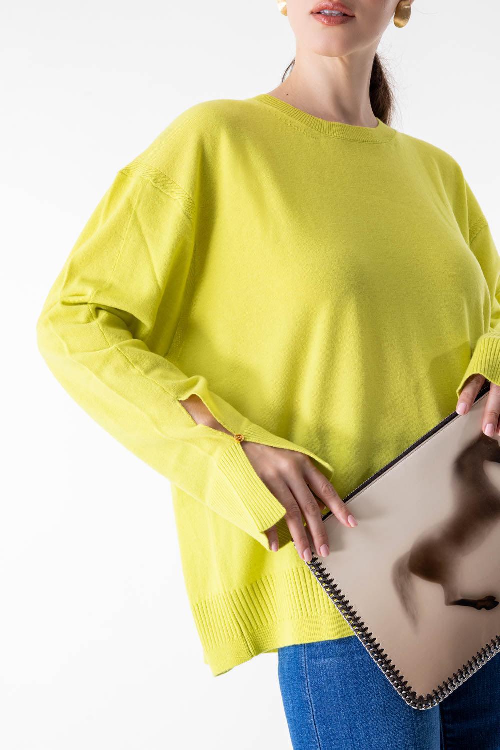 Iconic Jumper-LIME-XS-CLOTHINGTOPSWEATER-STELLA MCCARTNEY