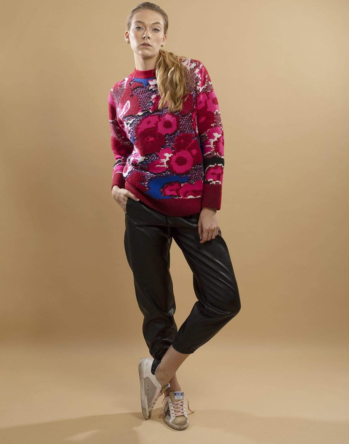 STELLA MCCARTNEY-Multicolor Floral Floral Jacquard Sweater-