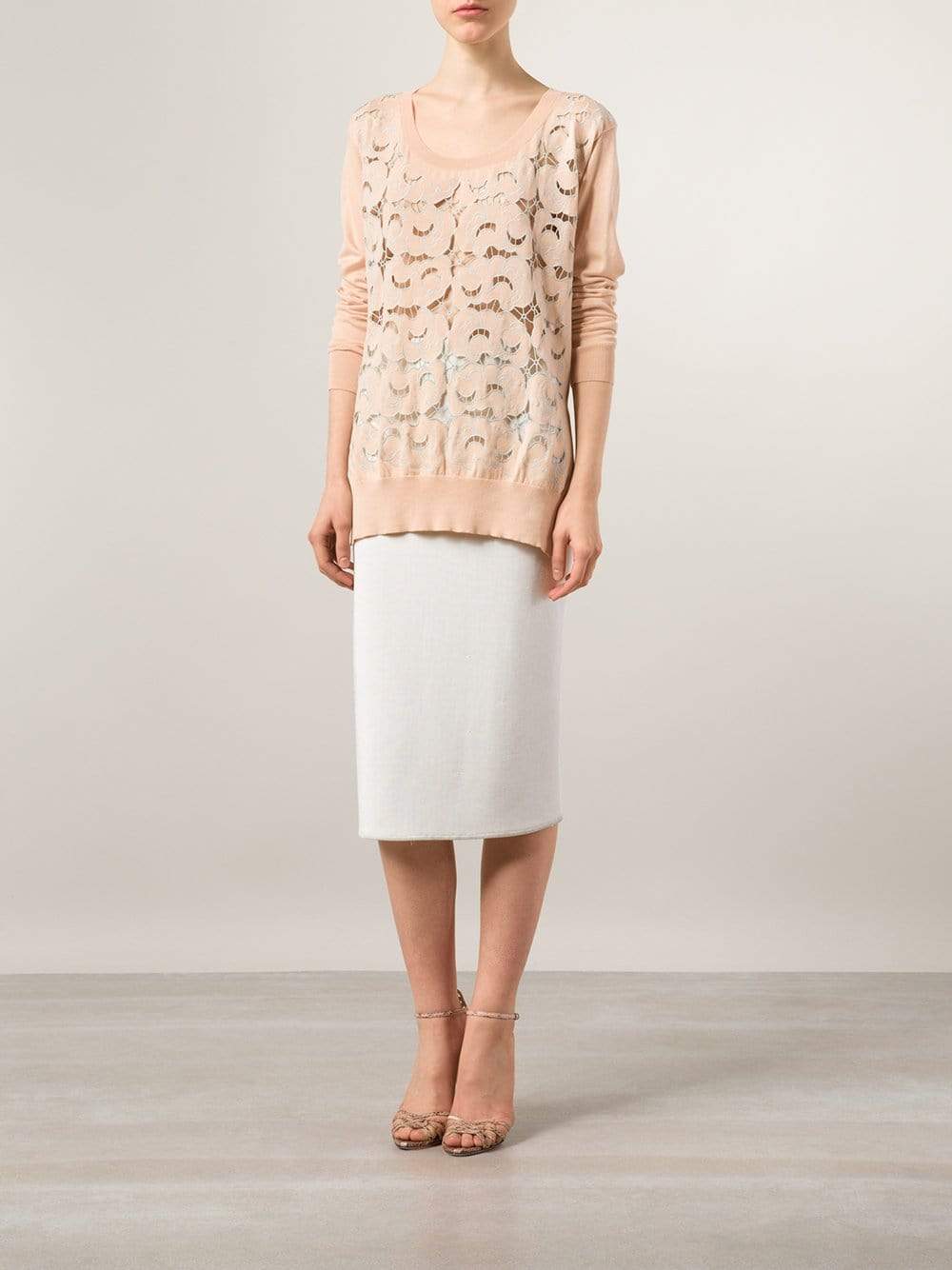STELLA MCCARTNEY-Lace Front Knit Tunic-