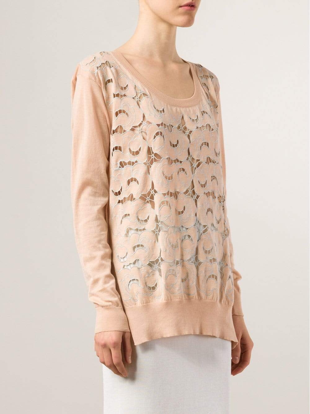 STELLA MCCARTNEY-Lace Front Knit Tunic-