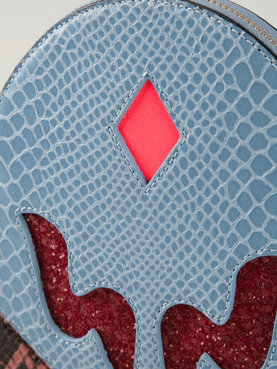 STELLA MCCARTNEY-Superhero Clutch-BLU/ORNG