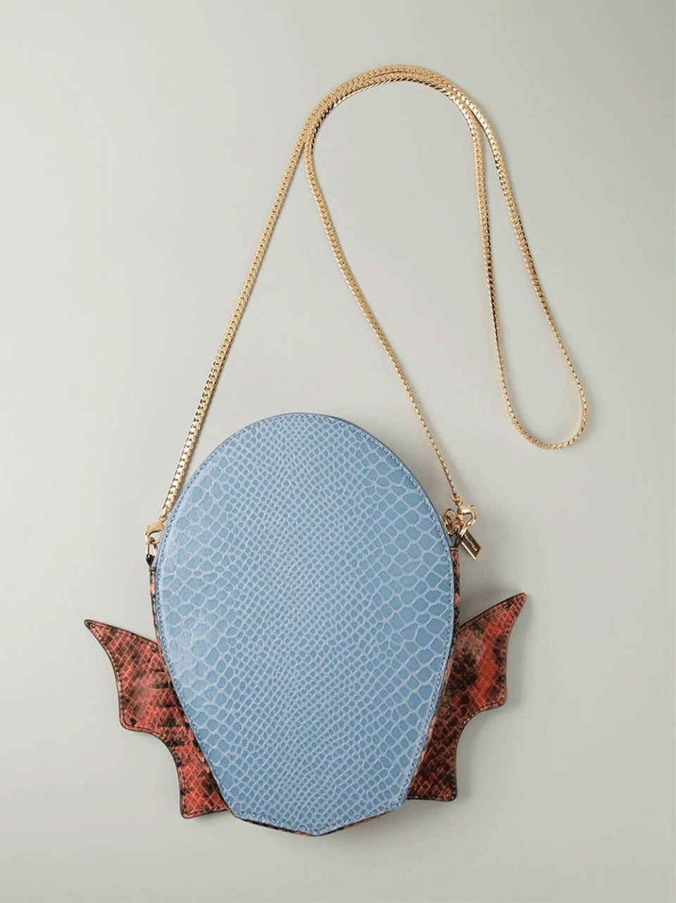 STELLA MCCARTNEY-Superhero Clutch-BLU/ORNG