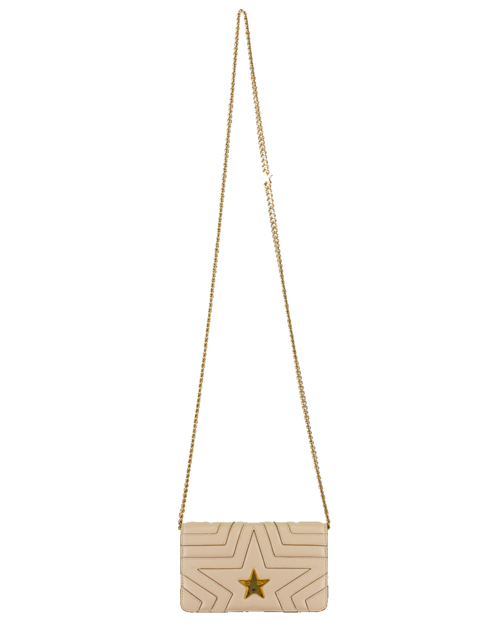 STELLA MCCARTNEY-Stella Star Flap Shoulder Bag-CREAM