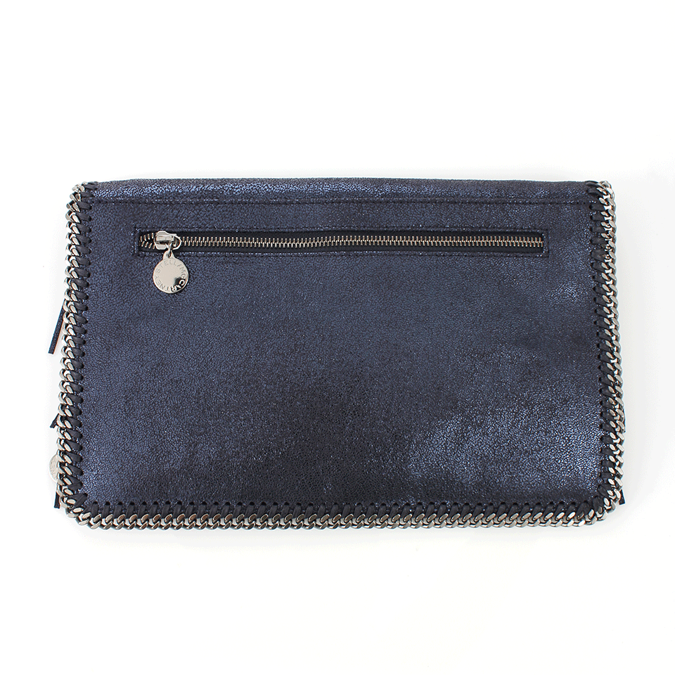 STELLA MCCARTNEY-Foldover Fringe Clutch-DKINK