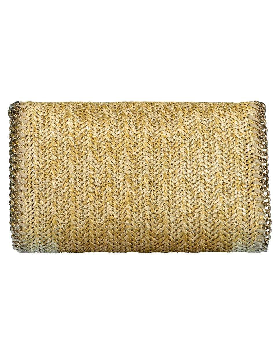 STELLA MCCARTNEY-Gold Metallic Falabella Clutch-GOLD