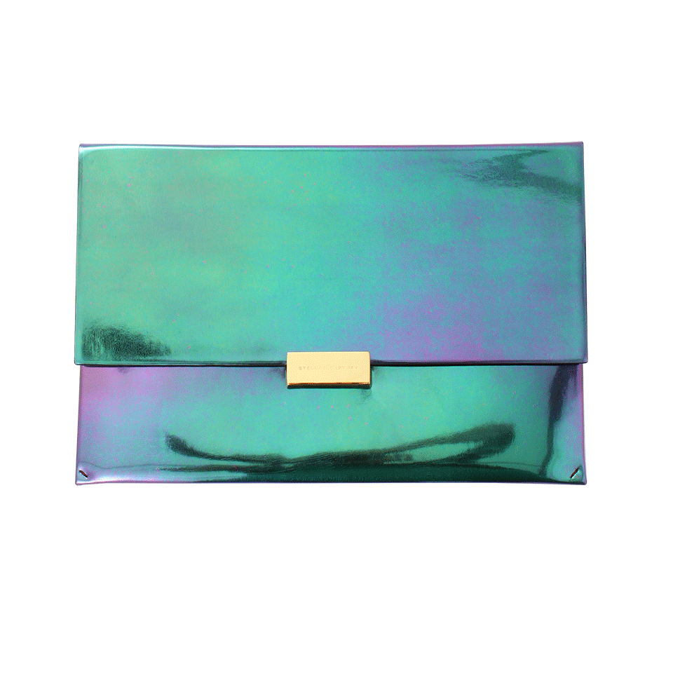 STELLA MCCARTNEY-Beckett Iridescent Clutch-VIOLET