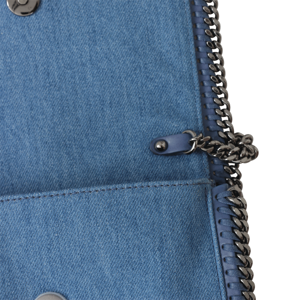 STELLA MCCARTNEY-Denim Embroidered Clutch-BLUE