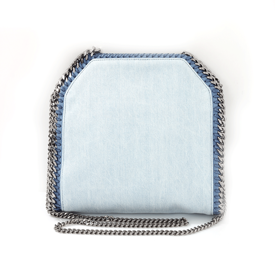 STELLA MCCARTNEY-Falabella Mini Bella Floral Tote-DENIM