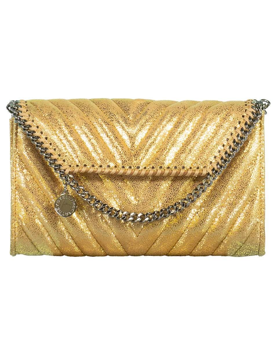 STELLA MCCARTNEY-Mini Crossbody Falabella Shiny-GOLD