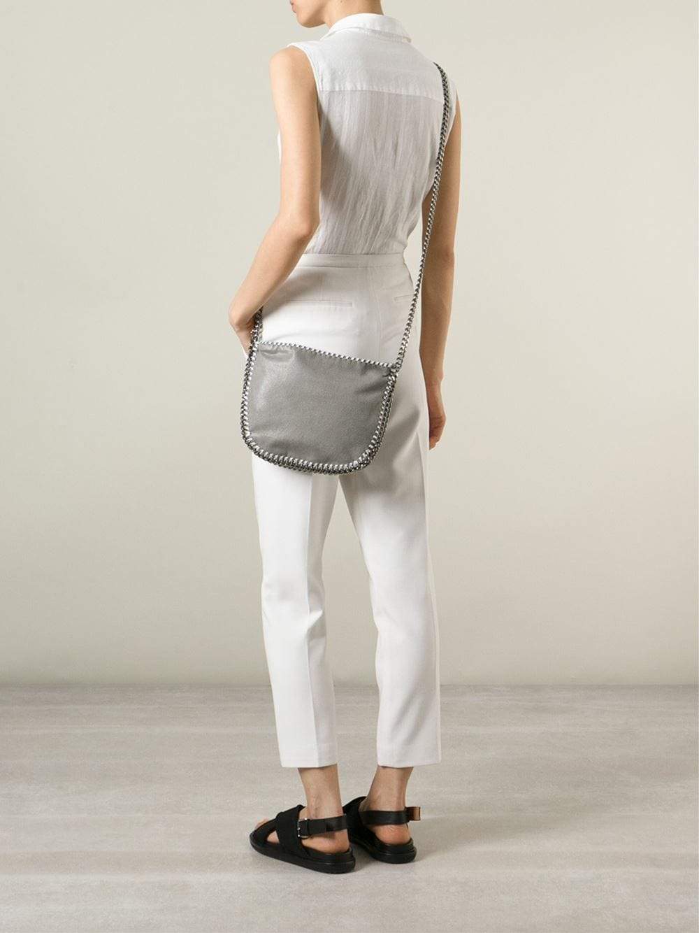 STELLA MCCARTNEY-Fallabella Crossbody Boho Bag-GRY/SLV