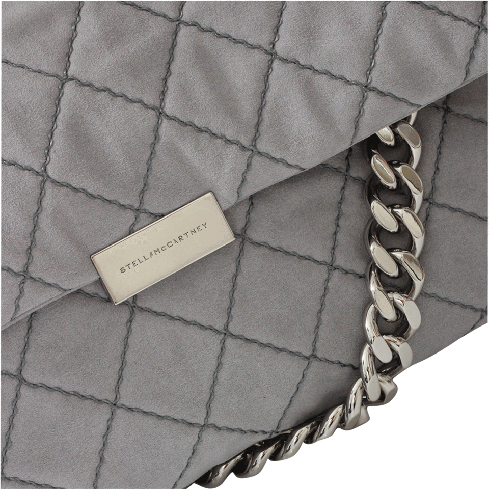 STELLA MCCARTNEY-Dartmoor Quilted Shoulder Bag-LT GREY