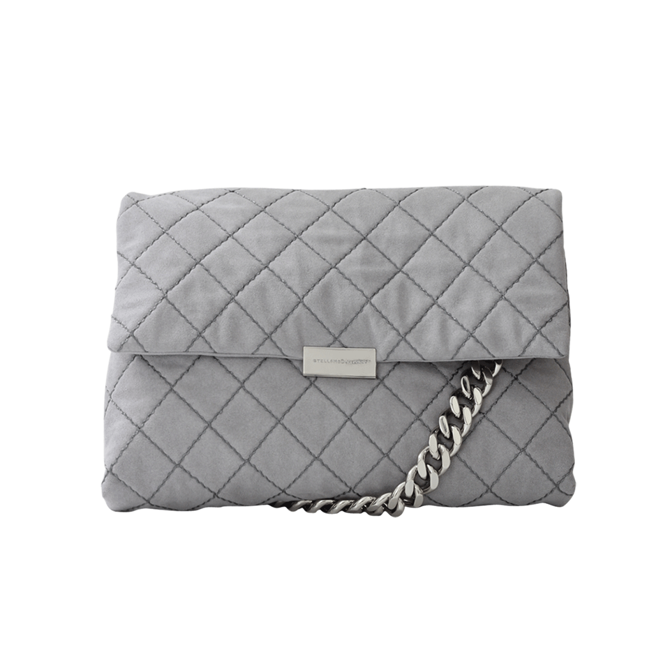 STELLA MCCARTNEY-Dartmoor Quilted Shoulder Bag-LT GREY