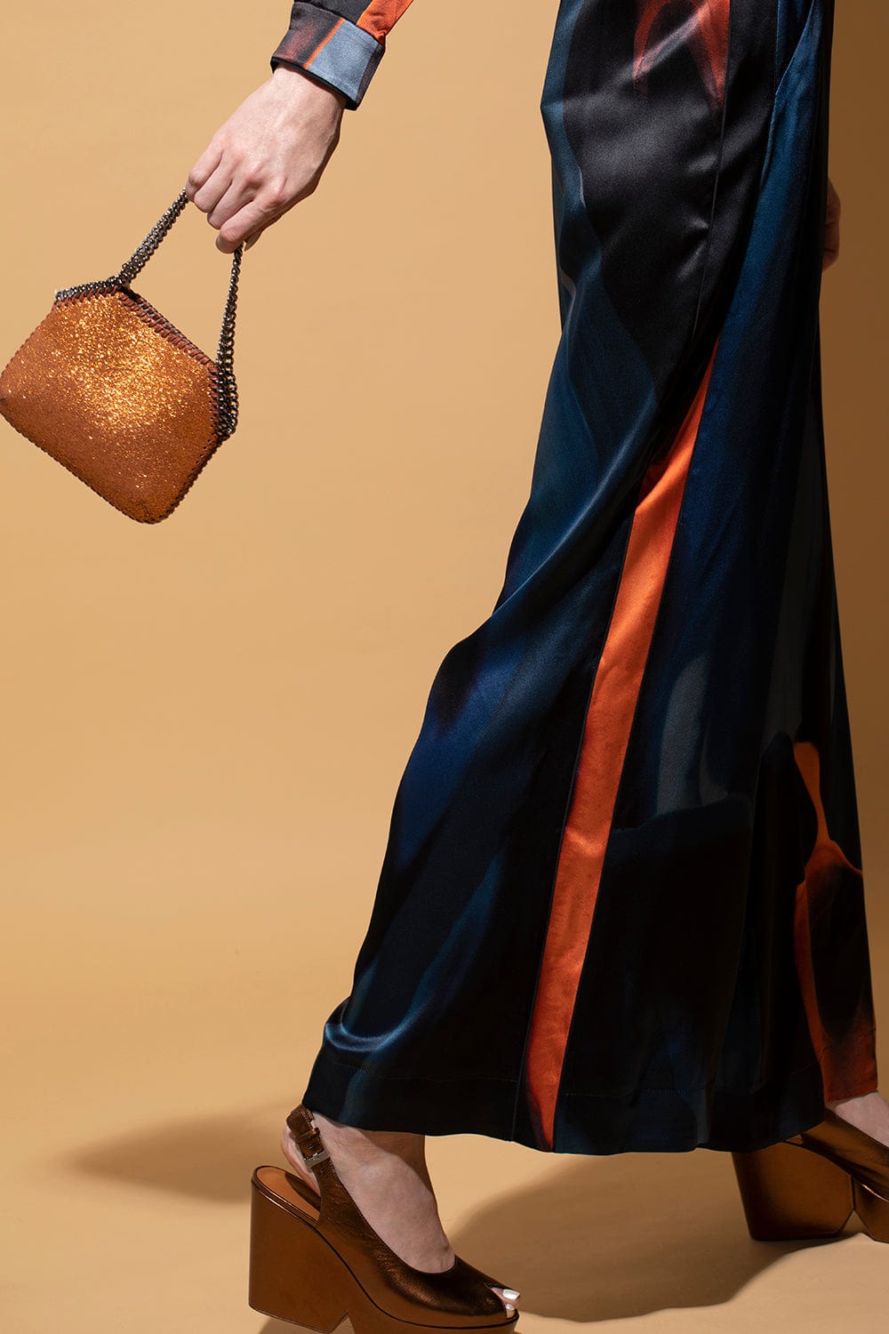 STELLA MCCARTNEY-Mini Shoulder Falabella Bag - Orange-ORANGE