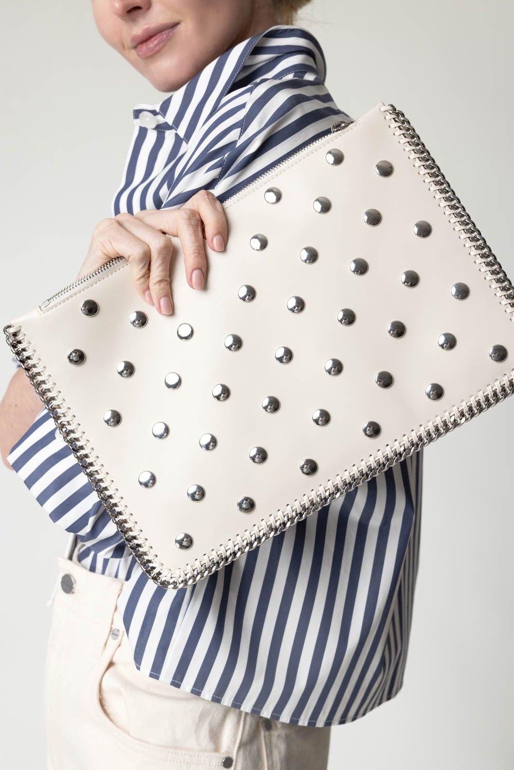 STELLA MCCARTNEY-All Over Studded Alter Mat - White-PURE WHT