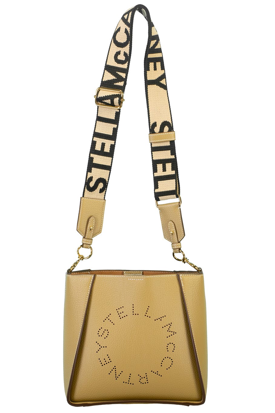 STELLA MCCARTNEY-Mini Logo Crossbody Bag - Sand-SAND