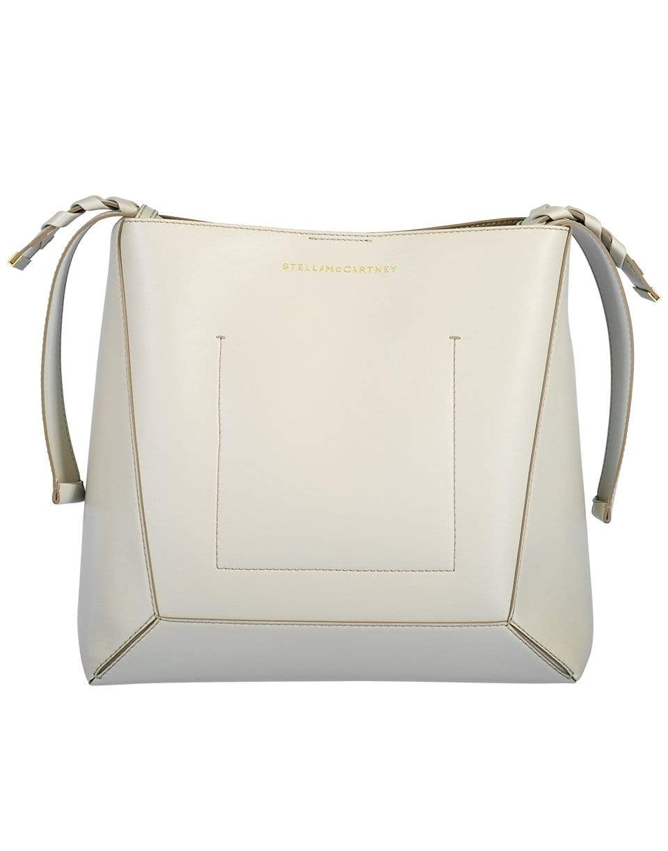 STELLA MCCARTNEY-Clay Medium Eco Braided-Strap Hobo Bag-CLAY