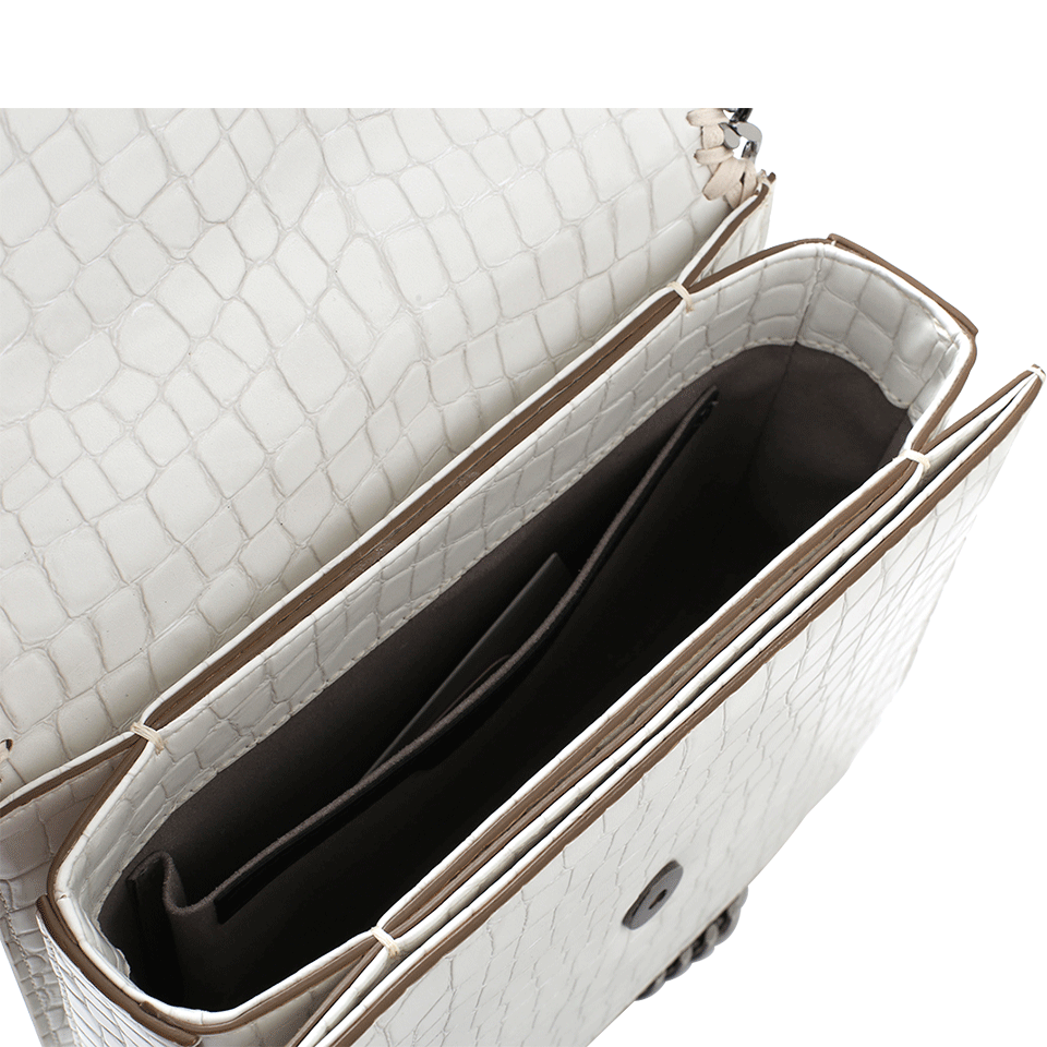 STELLA MCCARTNEY-Falabella Crocodile Bag-IVORY