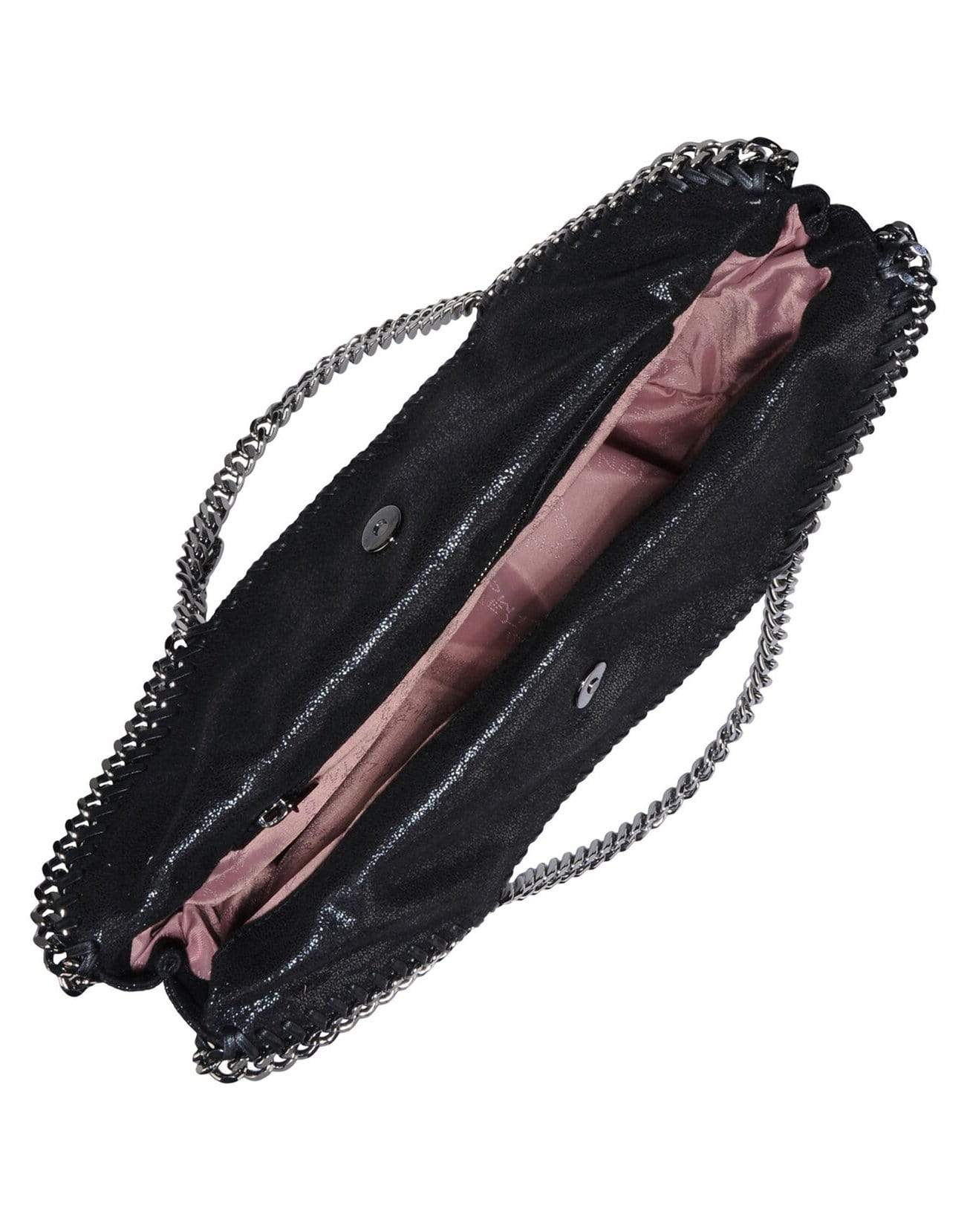 STELLA MCCARTNEY-Black 3 Chain Falabella Foldover Tote-BLACK