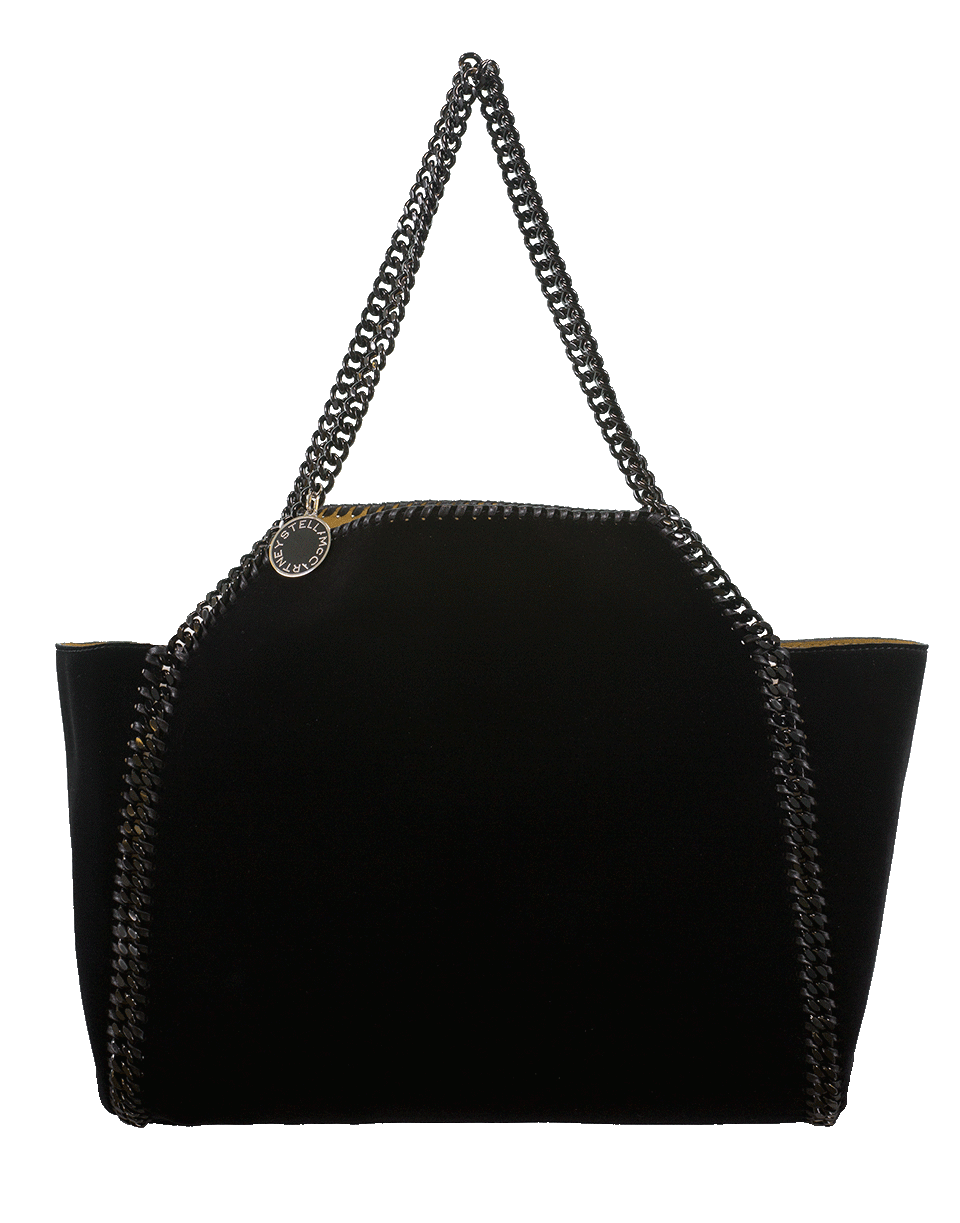 STELLA MCCARTNEY-Reversible Falabella Velvet Tote-BLACK