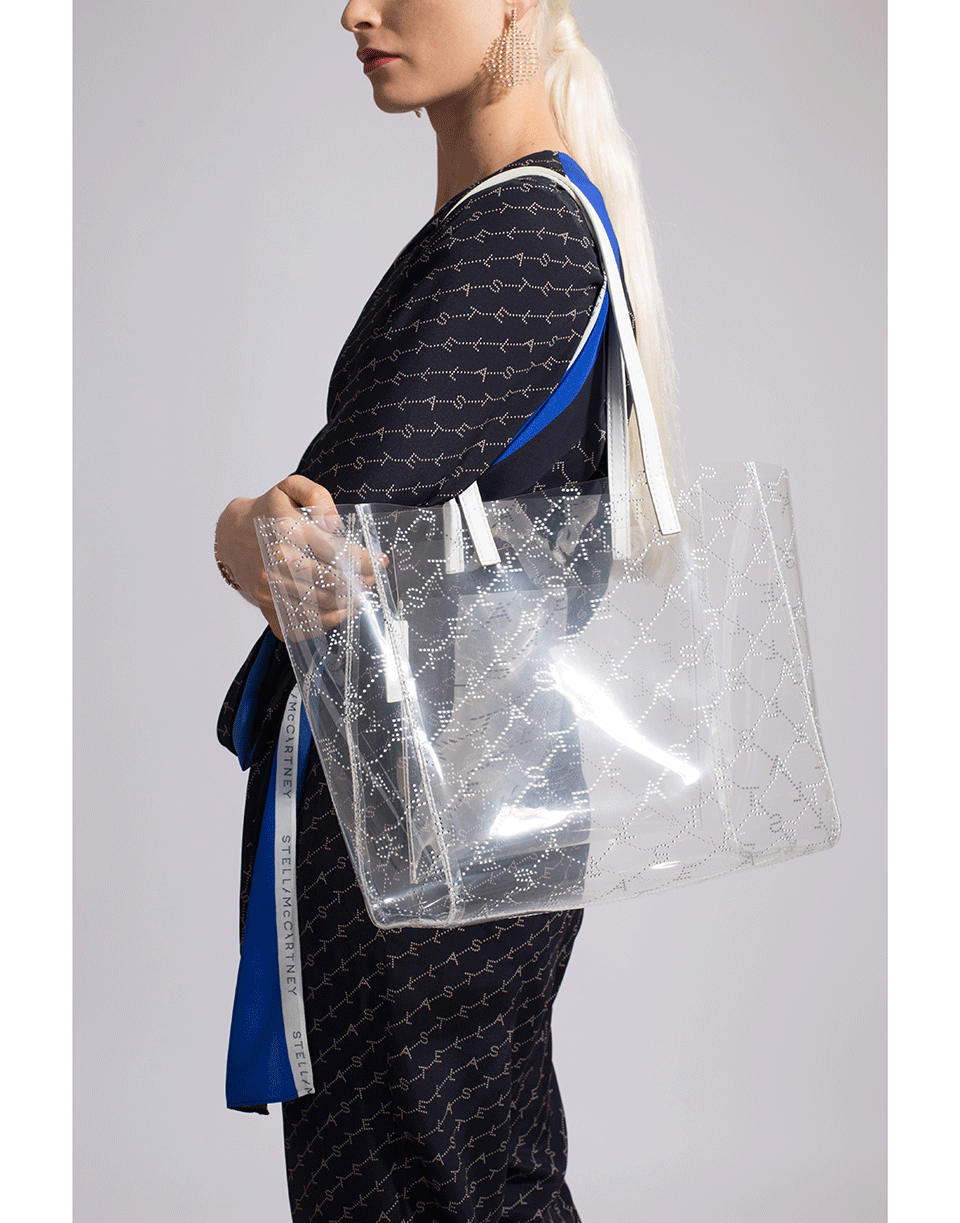 STELLA MCCARTNEY-Clear Small Stella Tote-CLEAR