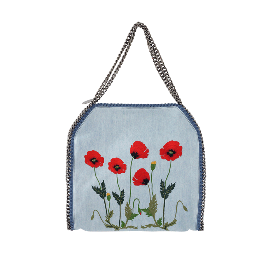 STELLA MCCARTNEY-Falabella Embroidered Tote-DENIM