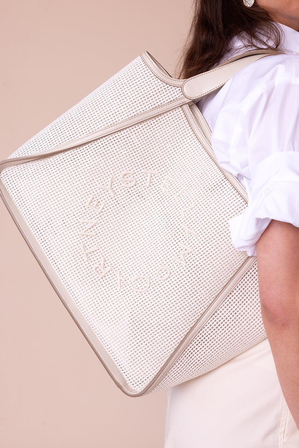 STELLA MCCARTNEY-Embroidered Mesh Tote-MAGNOLIA