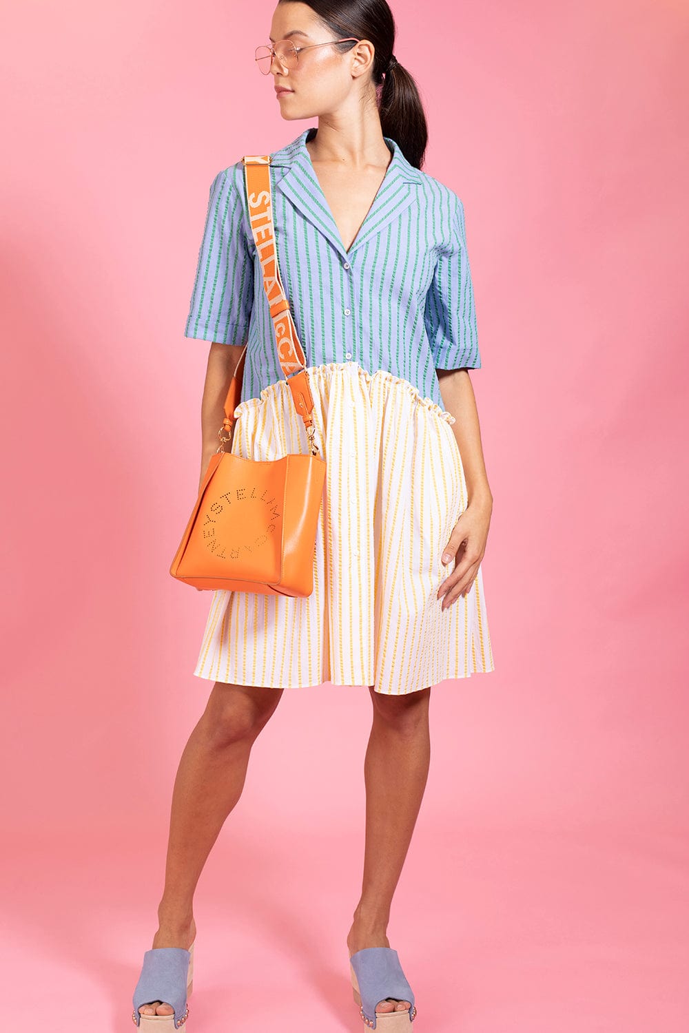 STELLA MCCARTNEY-Mini Crossbody Bag-ORANGE