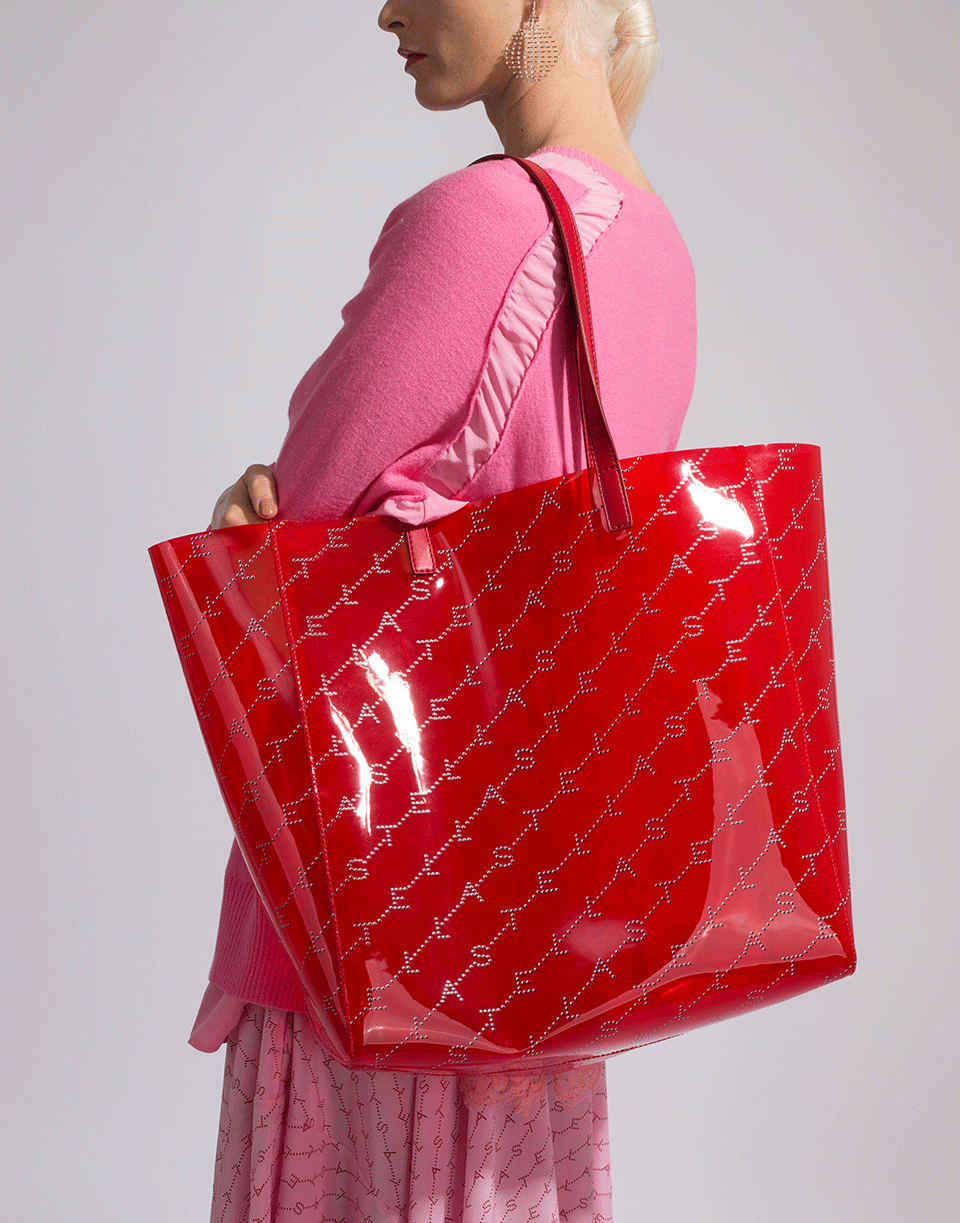 STELLA MCCARTNEY-Red Medium Stella Tote-RED