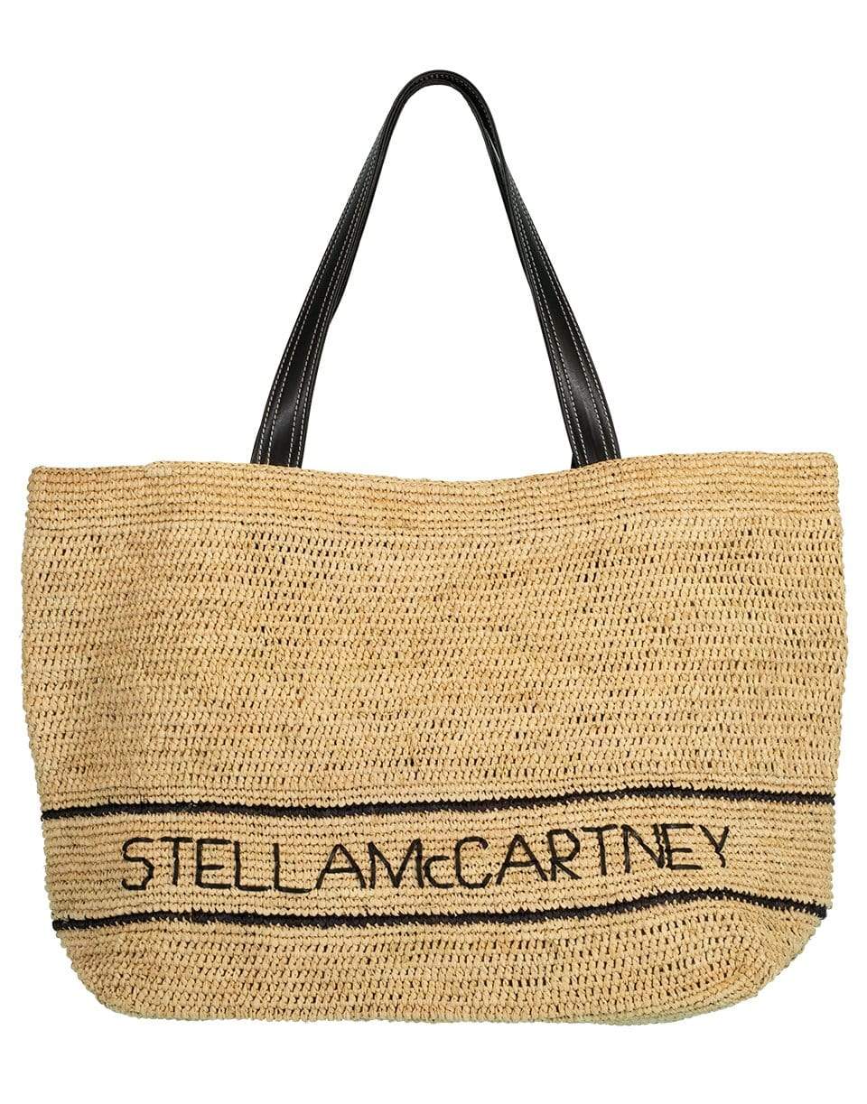 STELLA MCCARTNEY-Medium Raffia Natural Tote-SAND